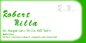 robert milla business card